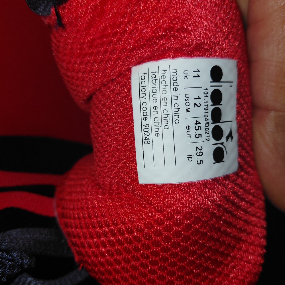Diadora Navy and Red Sneakers - Picture 5 of 5